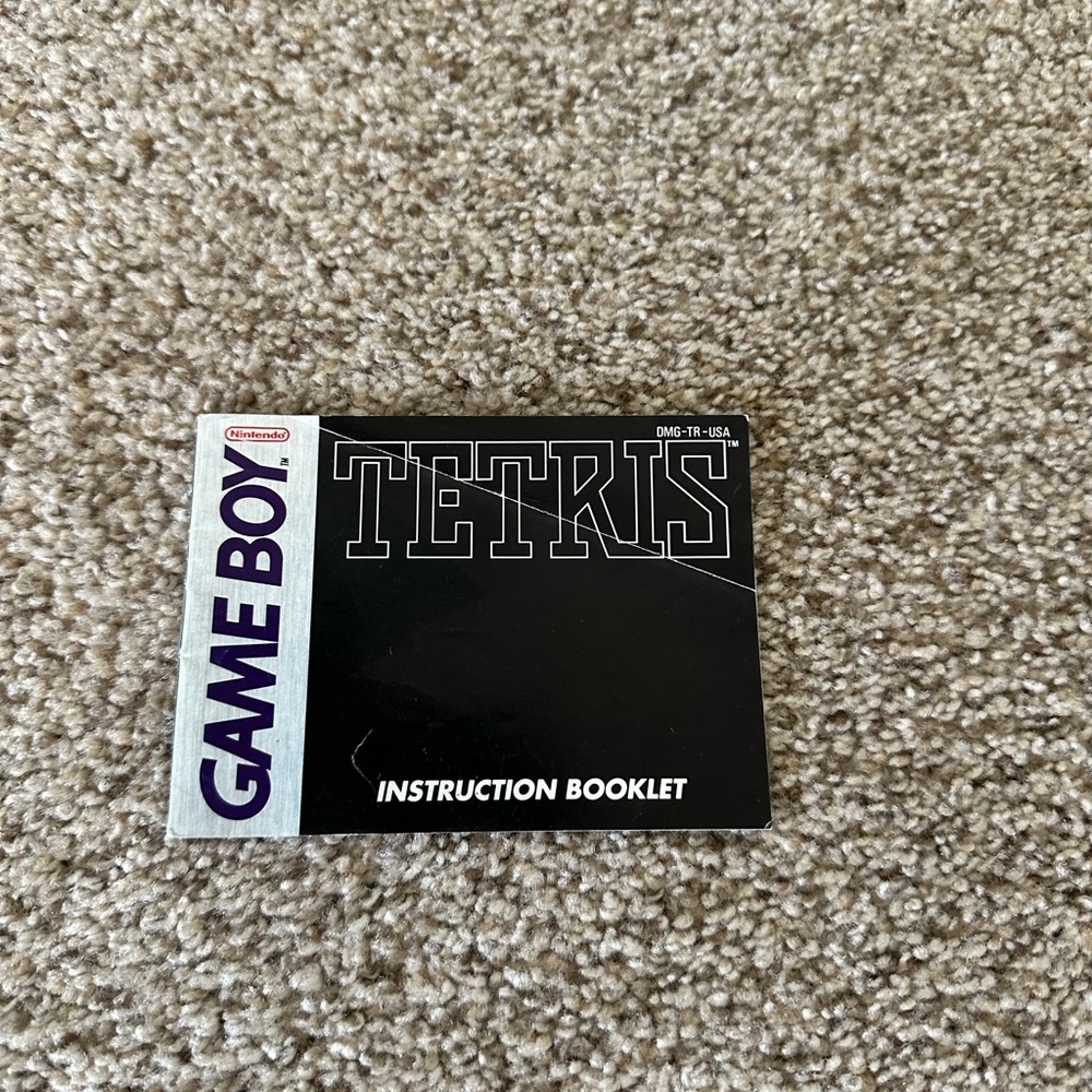 Tetris Original Nintendo Gameboy Instruction Manual Only